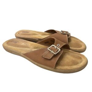 G.H. Bass Sunjuns Trisha Brown Leather Comfort Slides Sandals  Women's Size 8.5